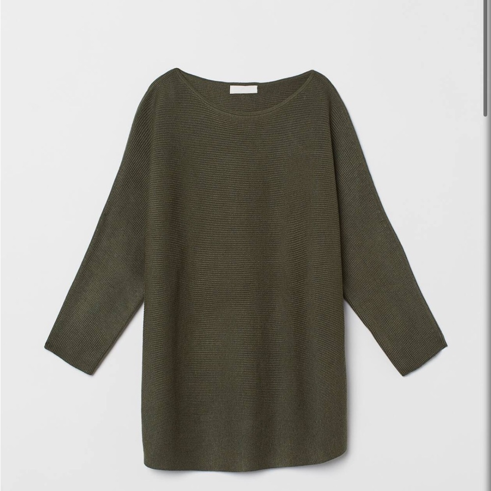 H&M Moss Green Rib Knit Sweater